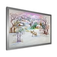 thumbnail image 2 of Designart 'Winter VIllage Life Landscape' Traditional Framed Art Print, 2 of 4