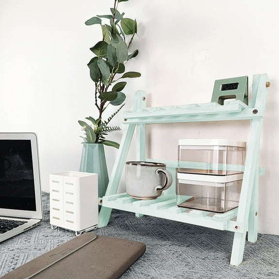 Multifunctional Wooden Plant Stand | Foldable Succulents & Flower Display Rack | 13.78x13.78x6.69 Inch Storage Shelf for Living Room Balcony Decor