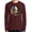 Athletic Maroon, variant on Mens Big Chief Dream-Catcher Long Sleeve Tee Shirt, 4XL Yellow
