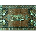 thumbnail image 1 of Ahgly Company Machine Washable Indoor Rectangle Animal Turquoise Blue Traditional Area Rugs, 4' x 6', 1 of 4