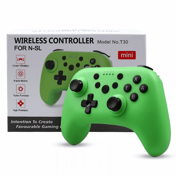 (1 pack) NFC full function Switch OLED/lite mini wireless Bluetooth game handle Wake up 6-axis gyroscope (T30 apple green)