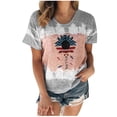 thumbnail image 2 of Fiudx Ofertas Flash Del Día Camiseta de Manga Corta con Cuello Redondo y Estampado Del Día de La Independencia para Mujer, 2 of 4