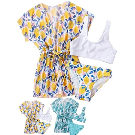 

GYRATEDREAM Kids Girls 3PC Tankini Swimsuit Set Baby Beach Sets Swimwear Outfits