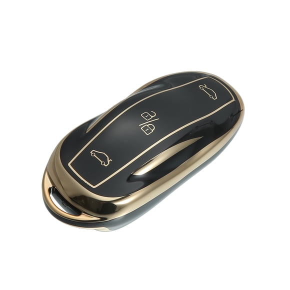 Unique Bargains Silicone Smart Key Fob Case Cover for Tesla Model S Y 3 Key Fob Shell Protector Keyless Black