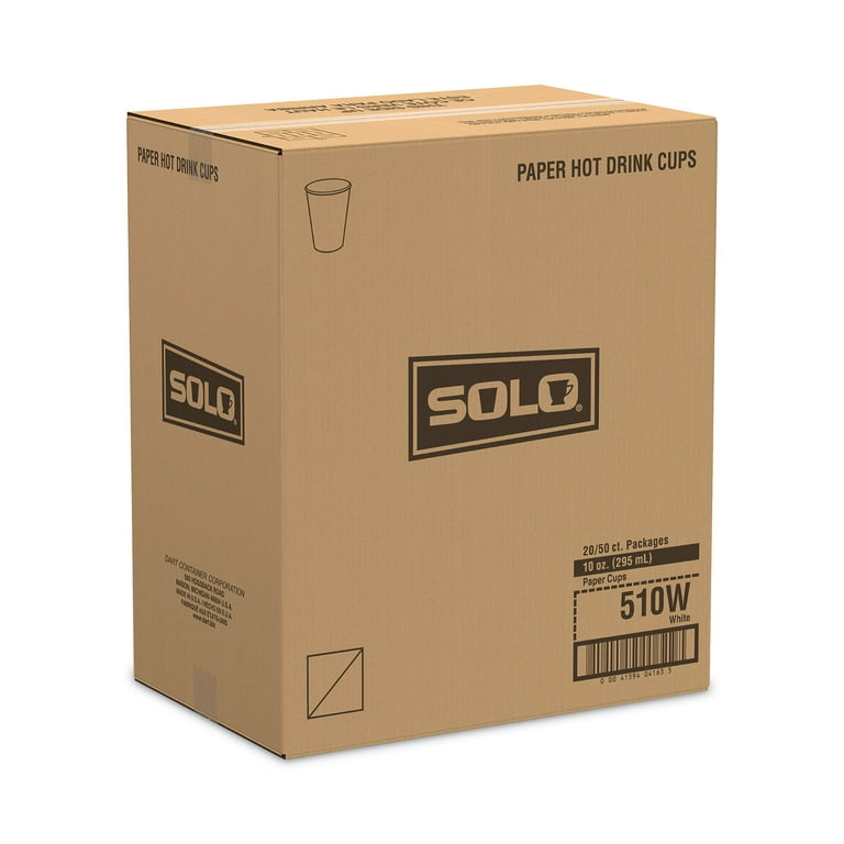 Single-Sided Poly Paper Hot Cups, 10 oz, White, 1,000/Carton Single-Sided Poly Paper Hot Cups, 10 oz, White, 1,000/Carton
