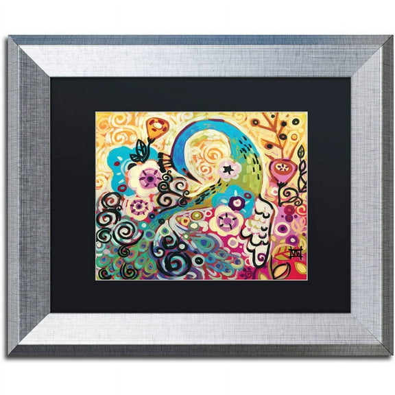 Trademark Fine Art "46" Canvas Art by Natasha Wescoat, Black Matte, Silver Frame