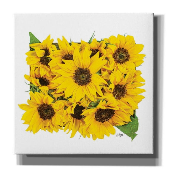 Epic Graffiti 'Sunflower Bouquet' by Donnie Quillen, Giclee Canvas Wall Art, 26"x26"