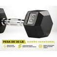 thumbnail image 3 of Mancuerna Pesa Hexagonal Cromada 30 Libras 13.60 kg Agarre Antideslizante Fitness, 3 of 5
