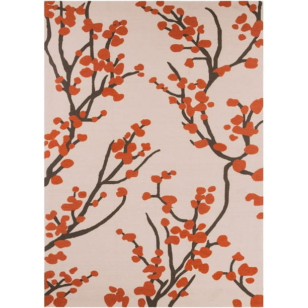 Transitional Arum Collection Area Rug, Cherry Blossom Area Rug
