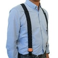 thumbnail image 6 of Kunny Men's Suspenders Fully Elastic 1.5 inch Wide X back Heavy Duty Work Suspenders, 6 of 7