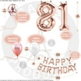 thumbnail image 3 of 81st Birthday Decoration Rose Gold with Silver Curtain, 81 Party Supplies, 81st Sash, 81 Cake Topper, 81st Photo Props, Confetti Balloons, 3 of 4