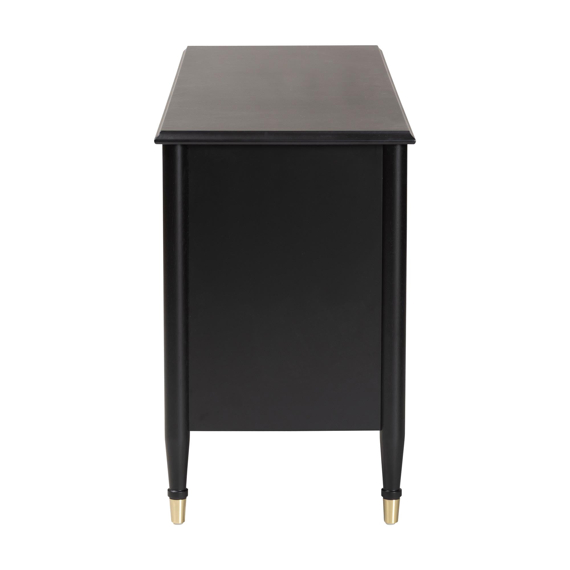 Baxton Studio Tamra Art-Deco Dresser, 6-Drawer, Black