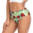 thumbnail image 2 of Fotbe Red Ladybugs And Leaf Calzones Estampados para Mujer – Ropa Interior de Algodón, Cómoda, Suave y Elástica-Large, 2 of 6