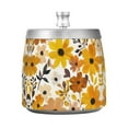 thumbnail image 7 of Yayeee Ashtray with Lid for Cigarette Smokeless Stainless Steel Home Ash Holder, Yellow Flowers, 7 of 7
