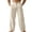 Khaki, variant on EYNMVR Men's Cotton Linen Pants Casual Button Up High Waisted Wide Leg Trousers