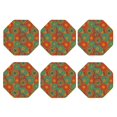 thumbnail image 2 of Qekee Abstract Pattern Print PU Leather Absorbent Coasters,Leather Coasters Set for Cups Drinks, 4" Coasters 6 Pcs for Coffee Bar Home Decor,Octagon, 2 of 7