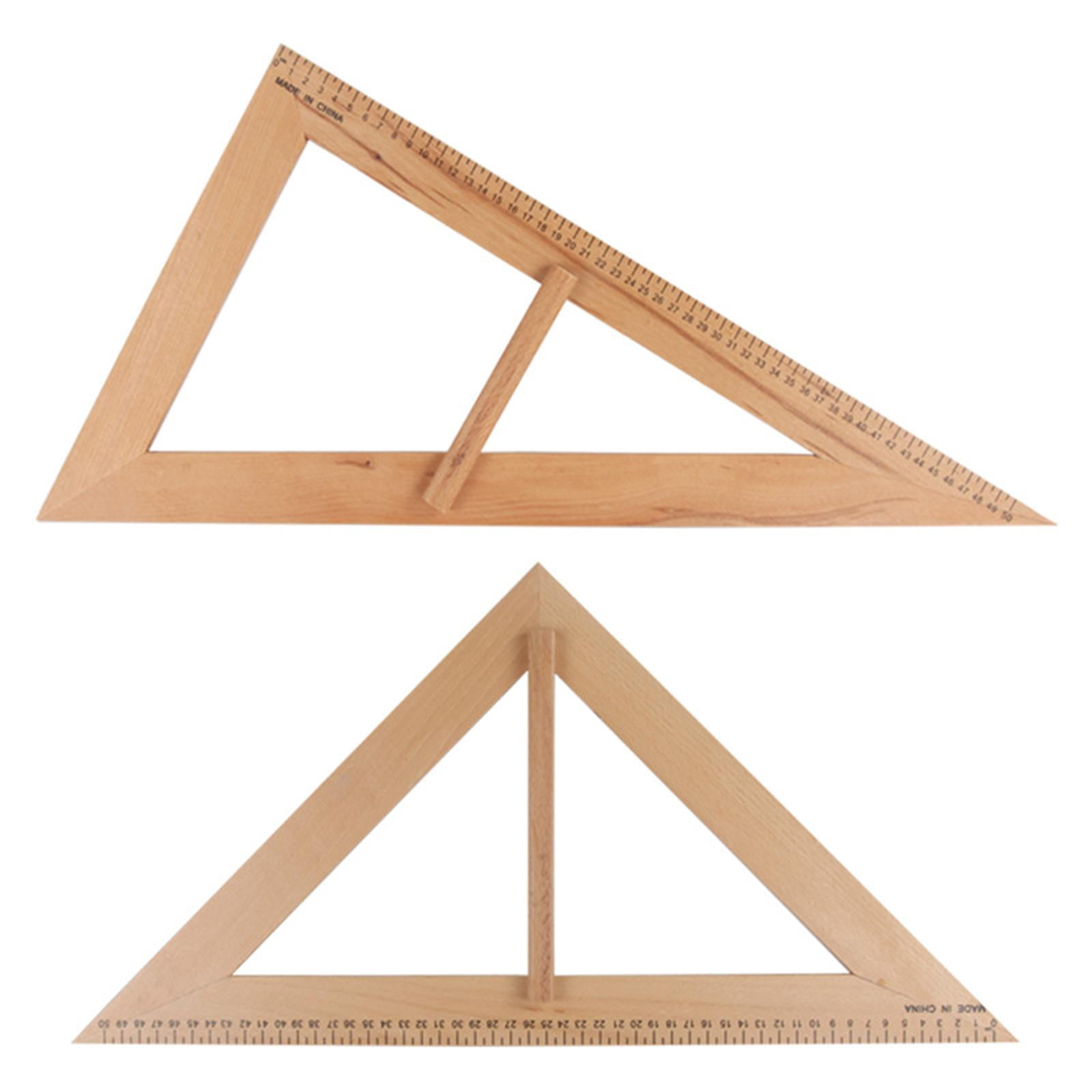 Maths Geometry Set, Protractor, , 90 degree Ruler, Ruler with Handle Large Stationery Educational Supplies for Teachers Office Drawings
