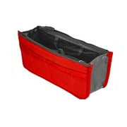IGIA Lightweight Purse Organizer Cosmetic Travel Insert Multi-pocket Handbag - Hot Red 2 Unit