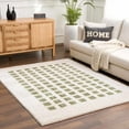 thumbnail image 2 of BoutiqueRugs Baback Contemporary Area Rug - Machine Washable - Peach, Lime Green - 2' x 2'11", 2 of 11