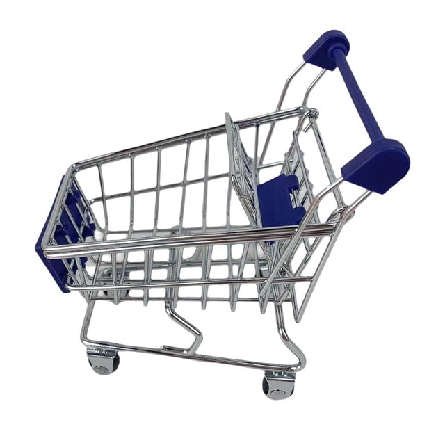 Mini beginner Shopping Hand Trolley Cart Child Pretend Play Kitchen Toy New D9