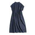 thumbnail image 1 of QIPOPIQ Robe Longue Bohème d'Été pour Femme Col Rond Manches Mi-Longues Robe Maxi Fluide avec Ceinture Liquidation, 1 of 5