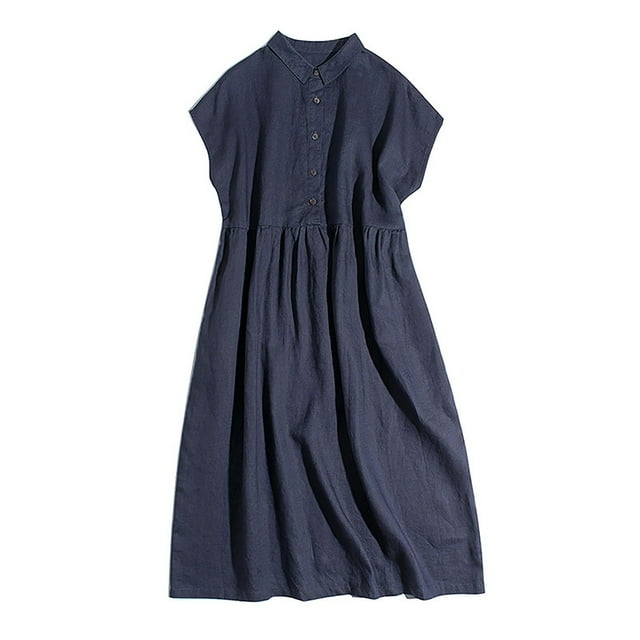 QIPOPIQ Robe Longue Bohème d'Été pour Femme Col Rond Manches Mi-Longues Robe Maxi Fluide avec Ceinture Liquidation