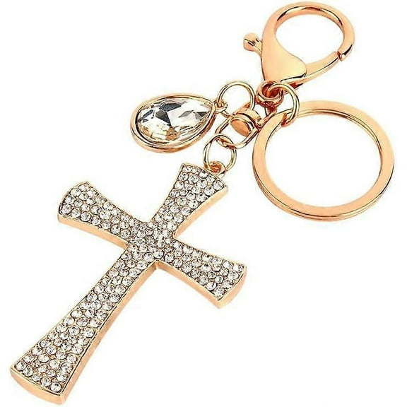 Keychain, Cross Keychain Crystal Rhinestone High Heel Shoe Pendent Keyring