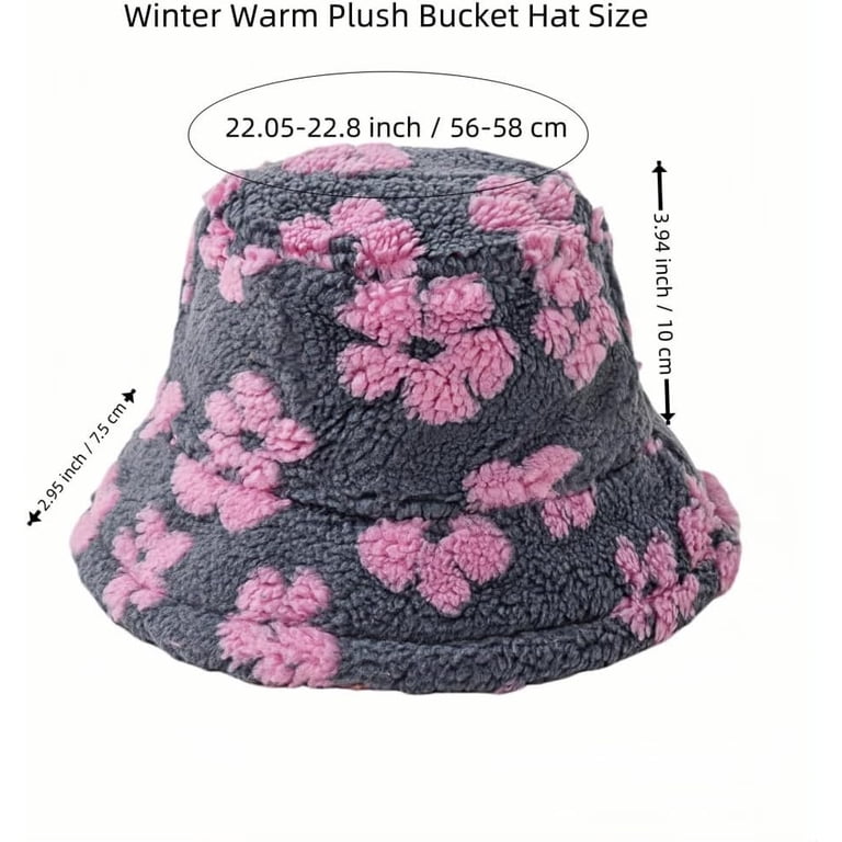 Women\'s Fuzzy Fluffy Plush Faux Warm Bucket Hat Winter Plush Fuzzy Bucket Hat Fluffy Faux Fur Fisherman Hats  main image 4