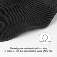 thumbnail image 2 of RV Sombrero flexible para mujer, sombrero de paja, ala ancha, sombreros para el sol, transpirable, anti UV, sombrero de playa, sombrero para el sol, UPF 50+, negro Rojo Verde, 2 of 5
