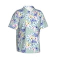 thumbnail image 3 of Xecao Colorful Butterfly print Hawaiian shirt - a stylish short-sleeve button-down for men, perfect for casual beach and tropical outings., 3 of 9