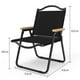 thumbnail image 4 of Silla Plegable para Acampar Sunnimix 120 kg Cojinete de Carga Ligero Plegado Negro Medio, 4 of 8