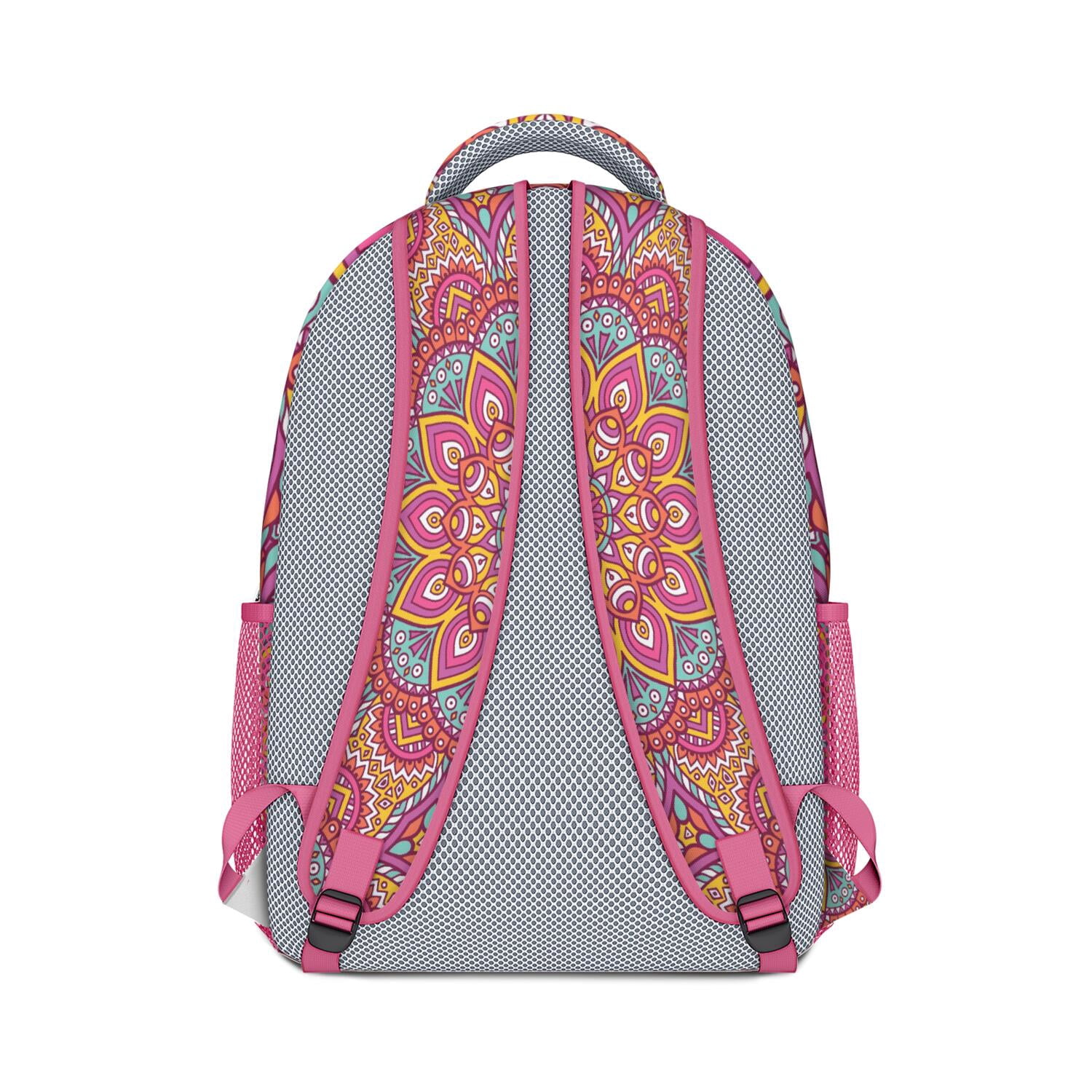Paisley Artistic Mandala School Backpack - Waterproof Ergonomic Design for College Students