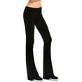 thumbnail image 2 of Gilbins Womens Fold Over Waistband Stretchy Cotton Blend Yoga Pants with A Wide Flare Leg 2 Pack, 2 of 7