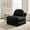 Black, variant on EYYTHUNG Black Folding Sofa Bed, Convertible Boneless Floor Chair with Dual Pillow & Handle, Foldable Lounge Chair with Back Support for Living Room, Apartment, Single Seater, Convertible