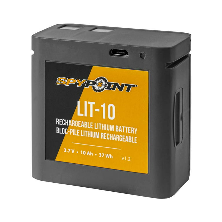 SPYPOINT Lithium Battery Pack/Charger- Fits Micros Cams, Black