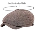 thumbnail image 2 of Men's Vintage Beret Hat, British Style Octagonal Newsboy Cap, Artist Painter Hat for Men, Retro Casual Cap for Daily Wear, Photography and Art Events - Light Violet, 2 of 2