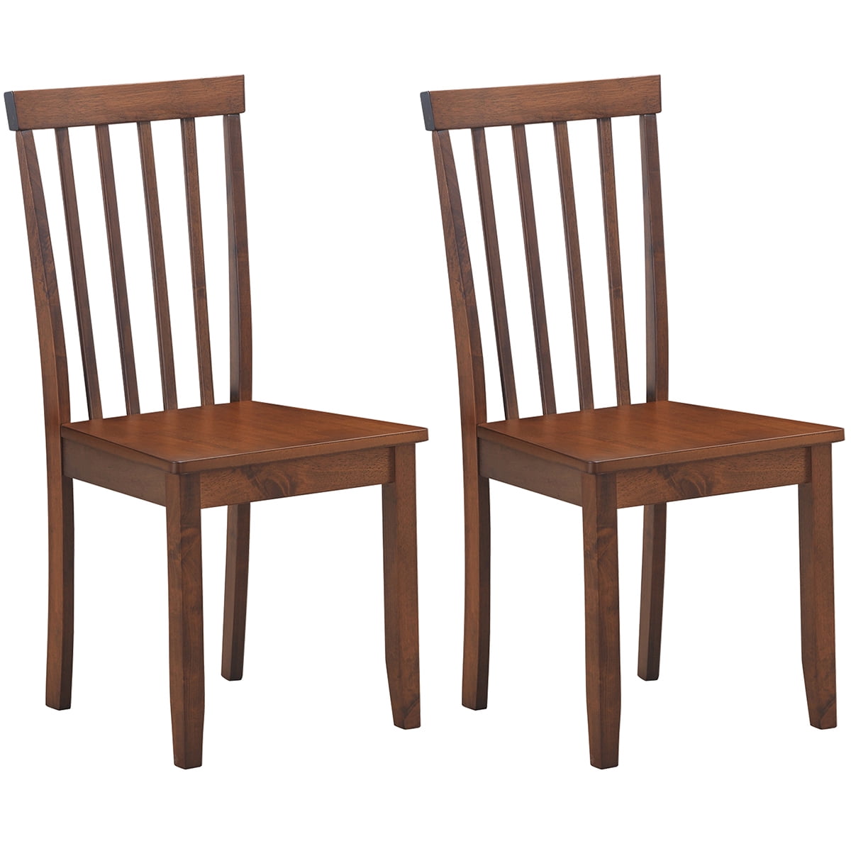 Costway Set of 2 Dining Chair Kitchen Spindle Back Side Chair with