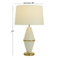 thumbnail image 3 of CosmoLiving by Cosmopolitan 27" White Table Lamp with Cream Fabric Shade, 3 of 9