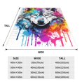 thumbnail image 3 of Zufioo Cool Colorful Wolf Fleece Blanket Queen Size,Plush Bed Blanket,Ultra Soft Throw Blanket,Plush Fuzzy Cozy Blanket Perfect for Bed,Couch-40"x30", 3 of 7
