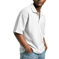 thumbnail image 5 of Yifymode Mens Polo Shirts Short Sleeve Loose Fit Golf Shirt with Pocket Casual Collared Shirt Textured Knit Tops Workout Shirts, 5 of 9