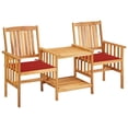 thumbnail image 3 of vidaXL Patio Bistro Set Table and Chairs Conversation Set Solid Acacia Wood, 3 of 7