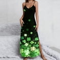 thumbnail image 1 of Puyaiuu Robe de Fête pour Femme de la Saint-Patrick, Maxi Imprimée Sans Manches à Col en V avec Détail Color Block, Tenue Festive pour l'Été, Événements Extérieurs et Fêtes à Thème, Cadeau, 1 of 8