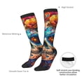 thumbnail image 4 of Naloa Colorful Floral Skull A Knee Socks, High Socks Long Stretchy Sock Women Knee High Stocking, Long Socks for Women, 4 of 6