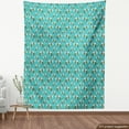 thumbnail image 4 of Ambesonne Flora Fabric by the Yard Upholstery, Nature Vibe Flower Sketch Art, 1 Yard, White and Fern Green, 4 of 5