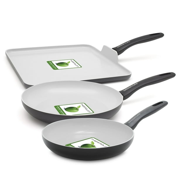 Greenlife Ceramic NonStick Cookware Set, 3 Count