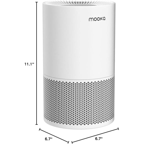 H13 True HEPA Air Purifier for Home Large Rooms up to 1200ft², White with Aromatherapy, Timer, and Filter Cleaner