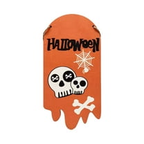 Diceymbol Halloween Wooden Hanging Sign 8.2x4.3 Inch Colorful Door Decor, Durable Printed Wood Plaque for Wall, Yard & Holiday Party Displays
