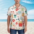 thumbnail image 4 of Bixox Men's Hawaiian Shirts Men's Christmas and New Year Print Short-Sleeve Shirt-XX-Large, 4 of 8