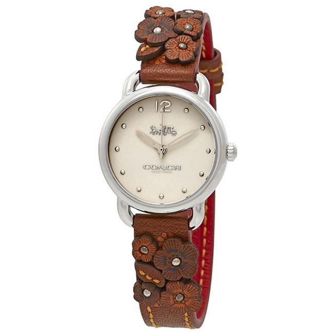 Coach CO14502761.G Delancey Beige Dial Stainless Steel Quartz Women Watch Black Walmart