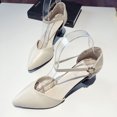 thumbnail image 2 of Vedolay Pumps For Men Heels for Women Pointed Toe Shoes High Heel Pumps Shoes,Beige 6.5, 2 of 5